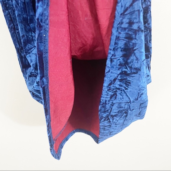 Limited Too Y2K Girls Blue Velvet Maxi Skirt Stretchy Fit Size 14 - Picture 5 of 10